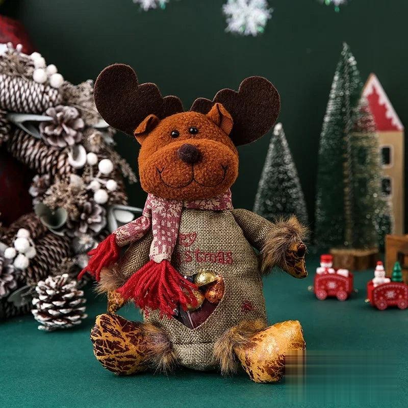 BowLift | Christmas Gift Bags | Santa & Snowman Design | Reusable Holiday Packaging | Cloth & Linen