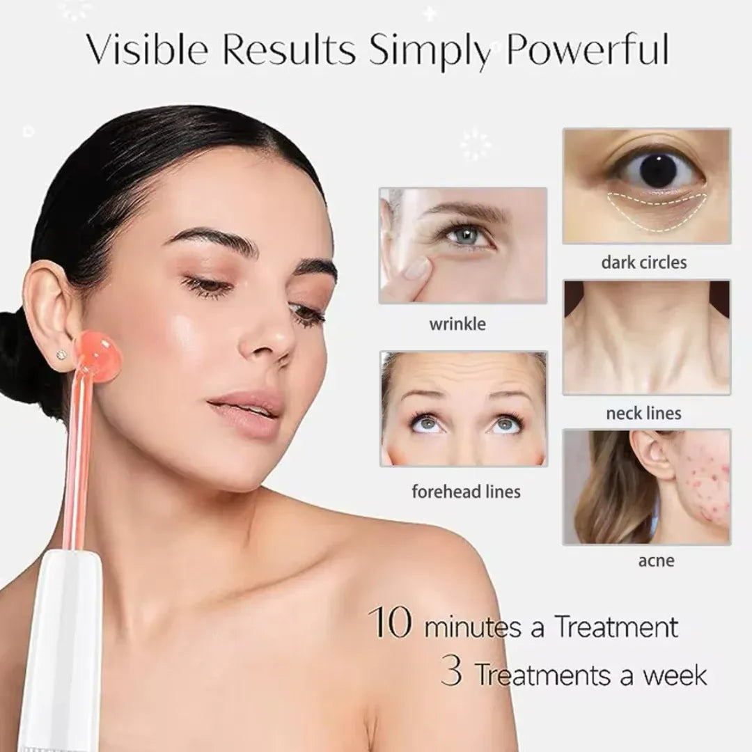 BowLift | Elysium Glow™ | Professional High-Frequency Facial Wand | Anti-Aging Skin Rejuvenation Device for Home Use & Spa Treatments