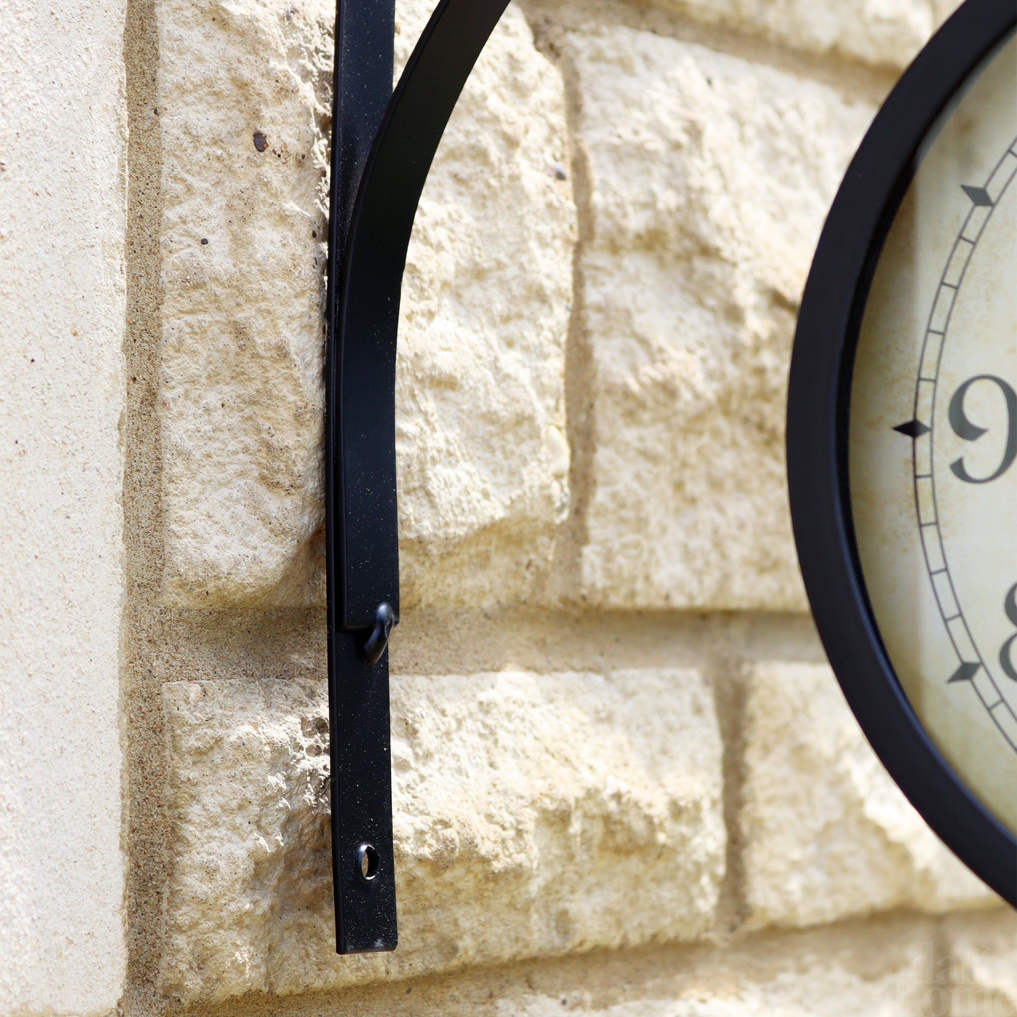 BowLift | Black Double Sided Railway Outdoor Clock