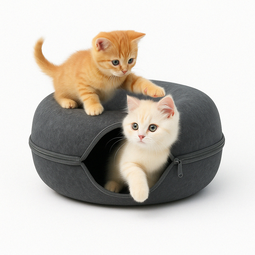 BowLift | Cat Bed Felt Tunnel Cave for Multi Cats