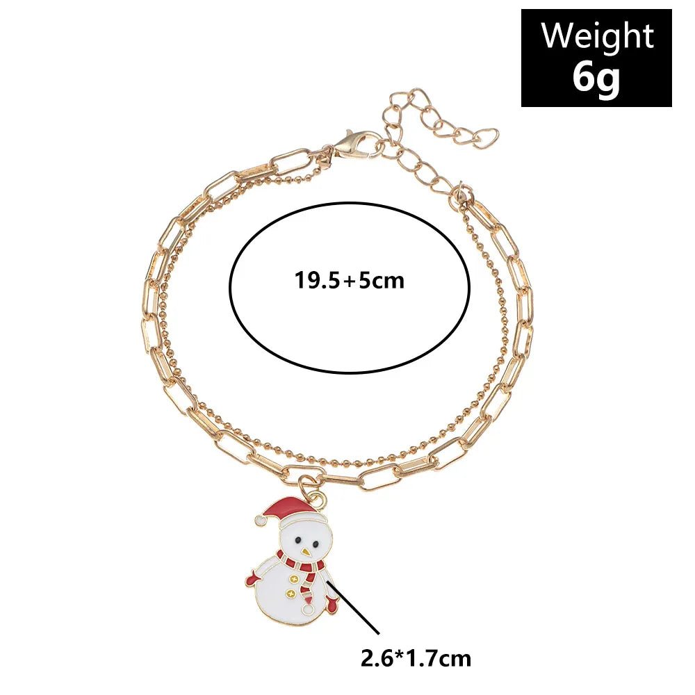 BowLift | Adjustable, gold-plated, festive charm bracelet for Christmas mood