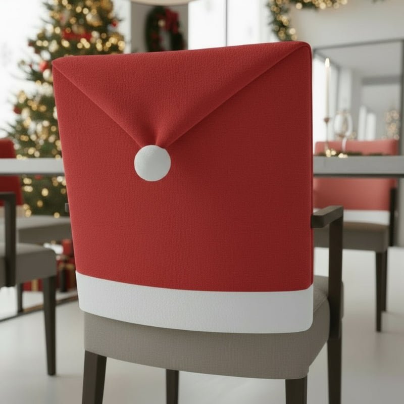 BowLift | 2-pack chair covers with Santa hat for festive table decoration