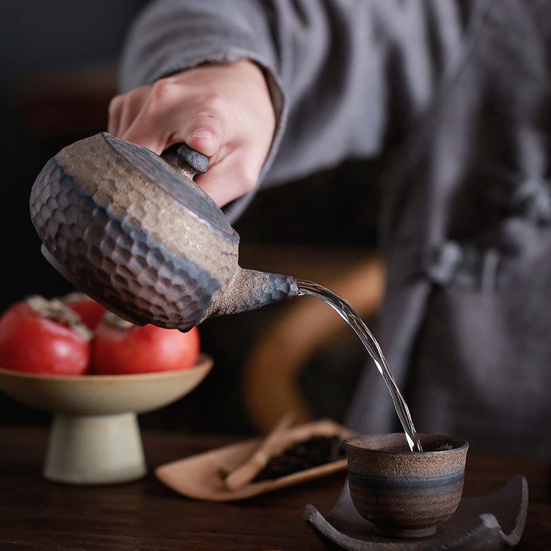 BowLift | Japanese Ceramic Kyusu Teapot Chinese Kung Fu Teapot Drinking Utensil 200ml