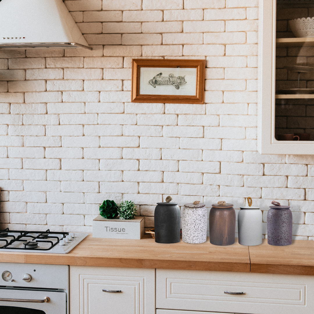 BowLift | Japanese tea canisters made of ceramics, retro stoneware, airtight, Gong-Fu made of ceramics, for candies, tea ceremony accessories