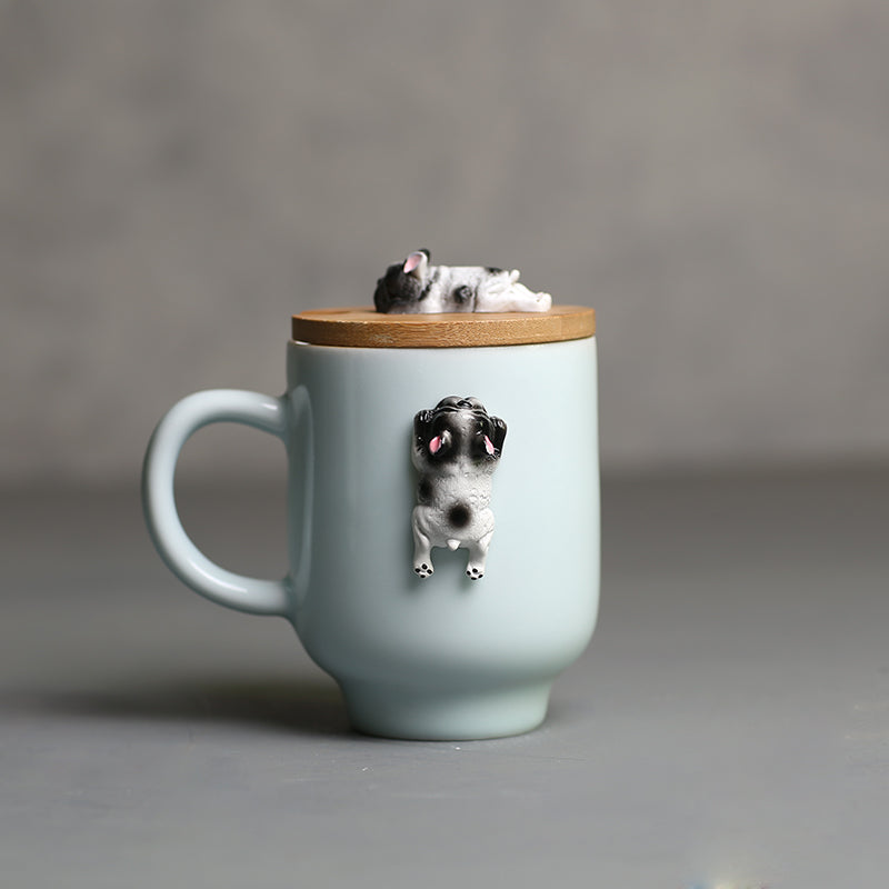 BowLift | 3D Climbing Bulldog Ceramic Mugs