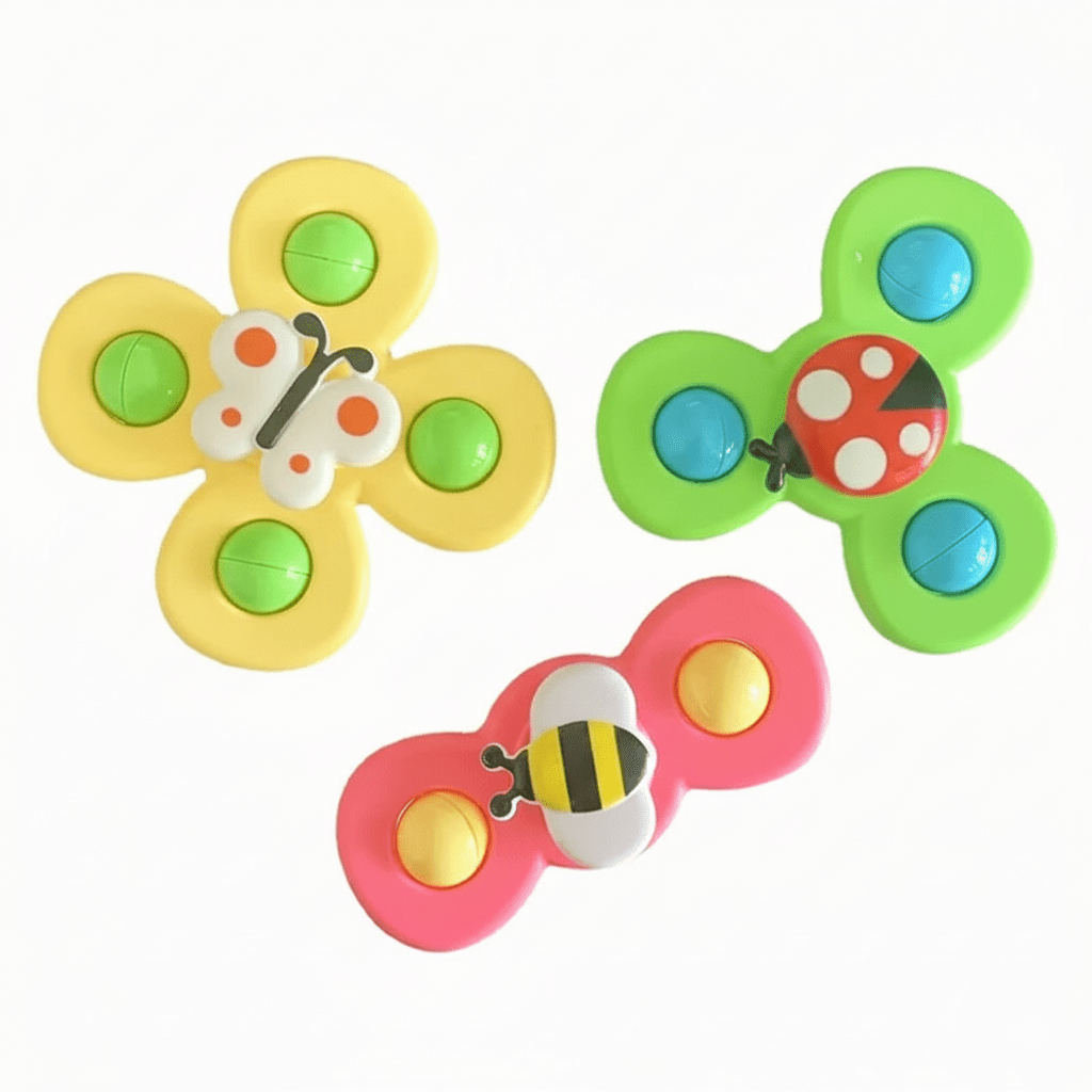 BowLift | Colorful Insect Fidget Spinner, Learning Bath Toy for Children