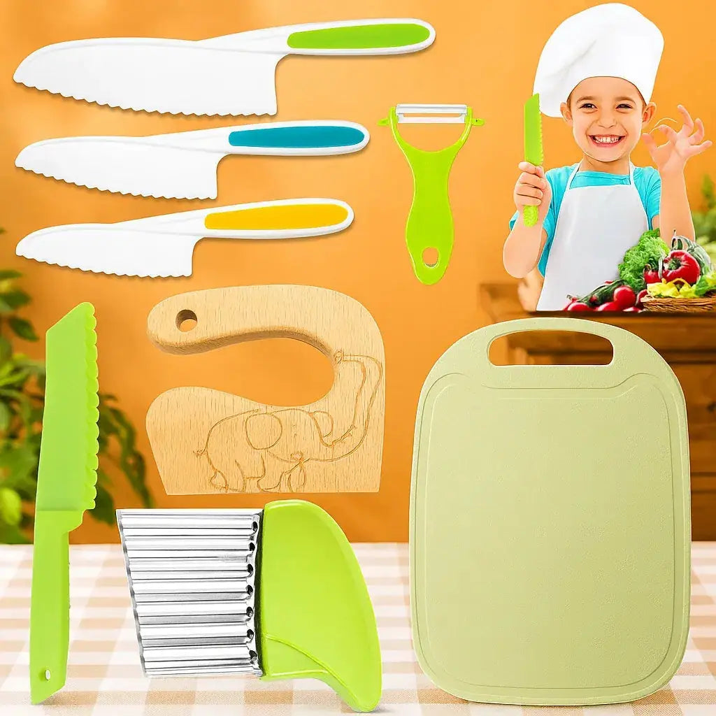 BowLift | Child-friendly kitchen set with knife, peeler & board