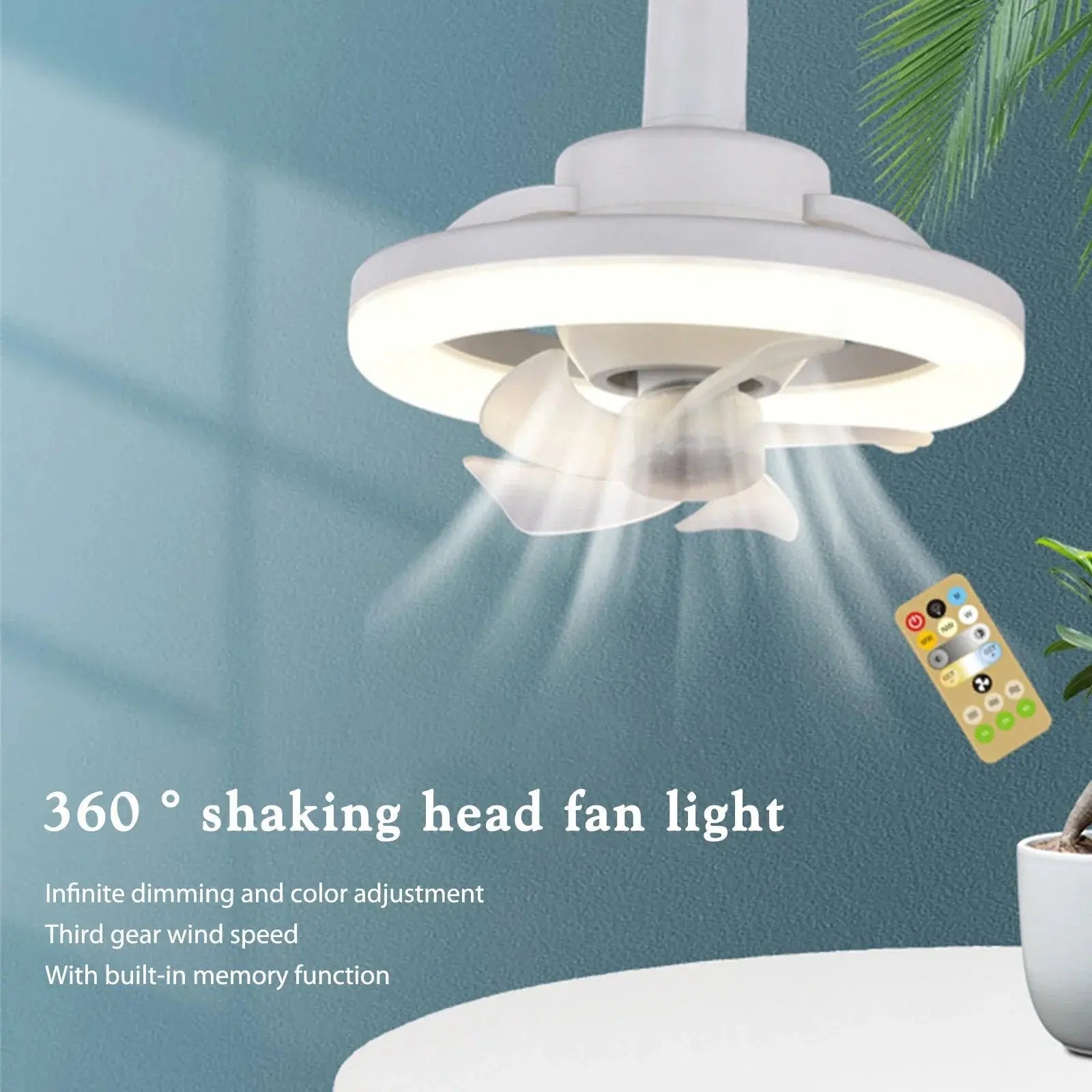 BowLift | LED ceiling fan with remote control – Quiet & Stylish Cooling