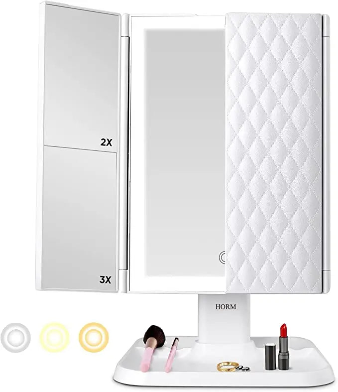 BowLift | LED-Makeup mirror with adjustable lighting and magnification