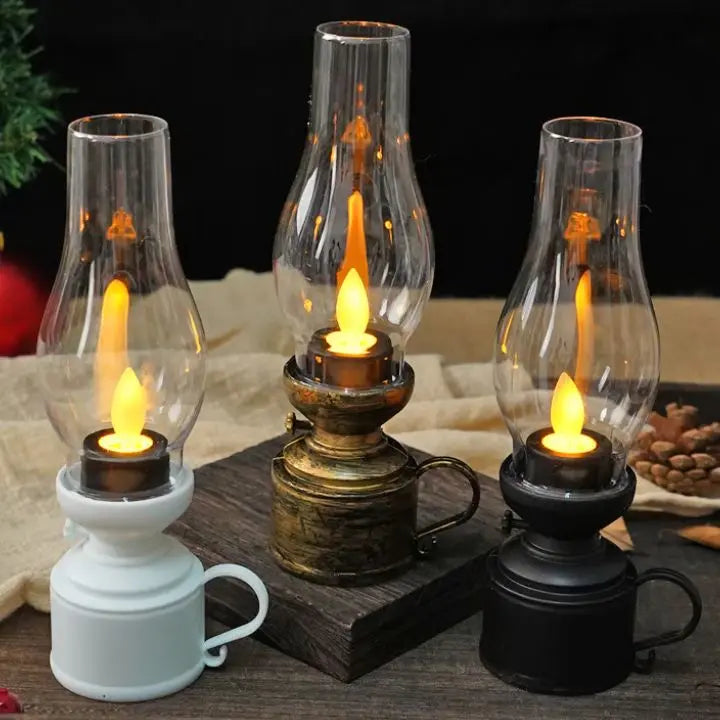 BowLift | LED Vintage Oil Lamp – Elegant Electronic Swing Candle
