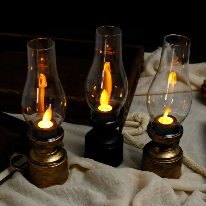 BowLift | LED Vintage Oil Lamp – Elegant Electronic Swing Candle
