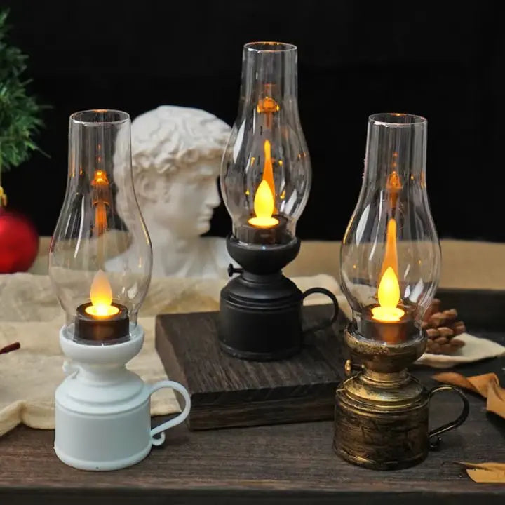 BowLift | LED Vintage Oil Lamp – Elegant Electronic Swing Candle