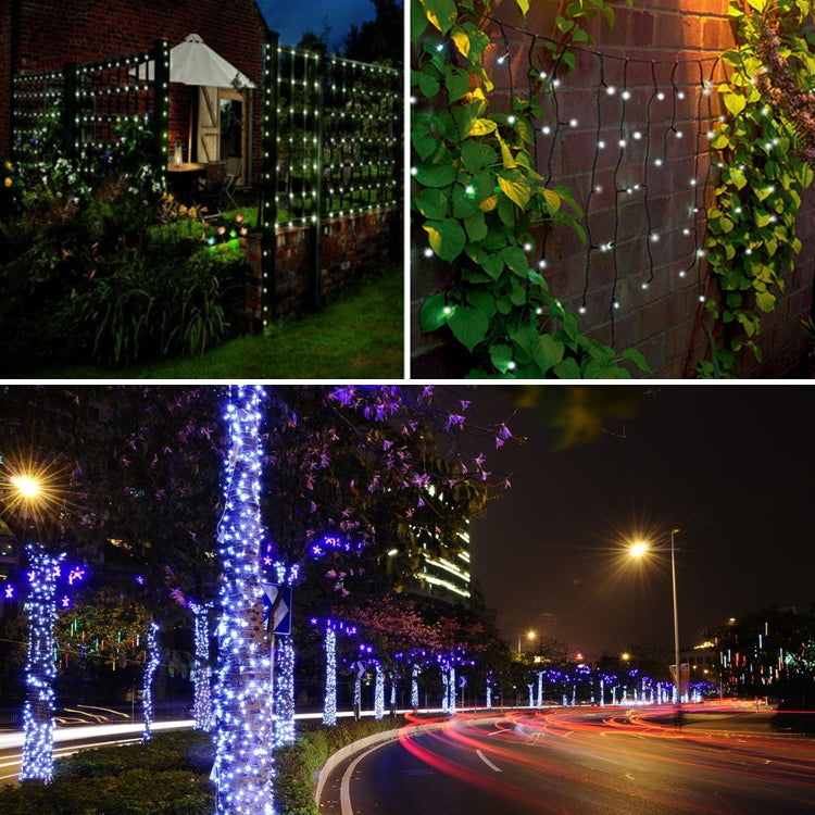 BowLift | 200 LEDs Outdoor Waterproof Christmas Festival Decoration Solar Lamps String Lights, Length: 22m (Blue)