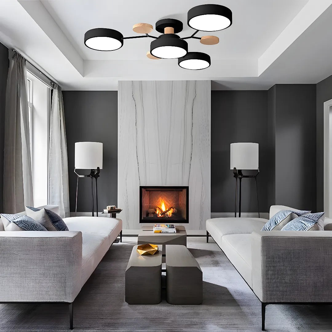 BowLift | Contemporary Round Iron LED Chandelier | Energy-Efficient. Stylish Lighting for Living Rooms. Dining Areas & Entryways