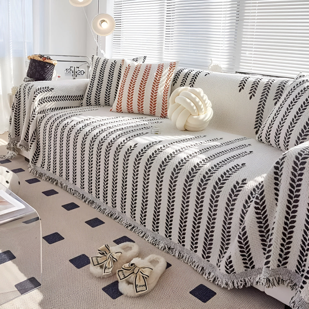 BowLift | Leaf Fringed Lace Sofa Cover