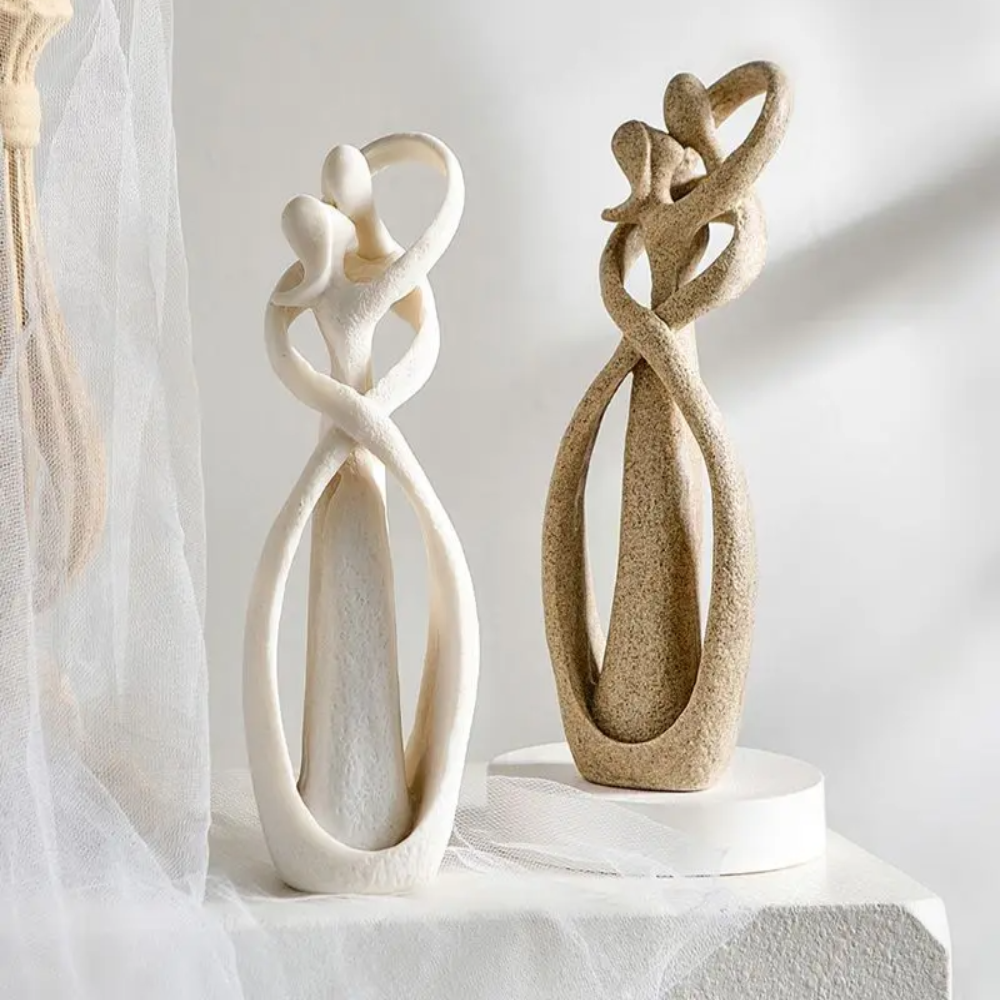 BowLift | Abstract Love Sculpture – Modern Polyresin Home Décor