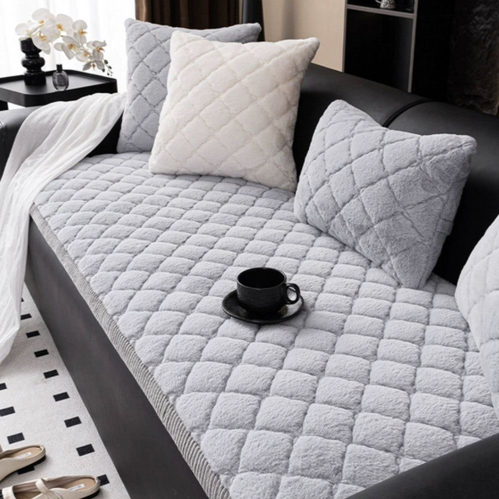 BowLift | Luxury Plush Diamond Stitched Sofa Cover