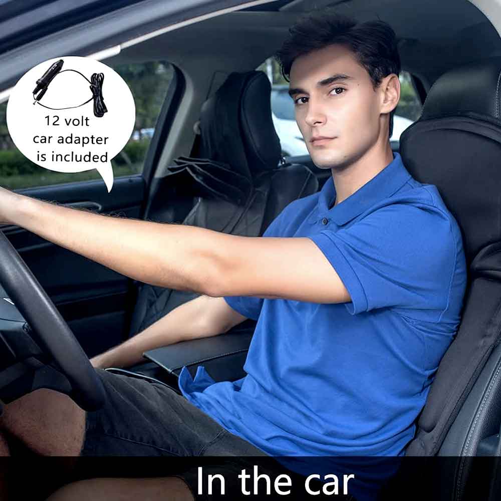 BowLift | 8-Mode Heated Massage Chair Pad for Back, Neck & Full-Body Relaxation – Perfect for Car & Home