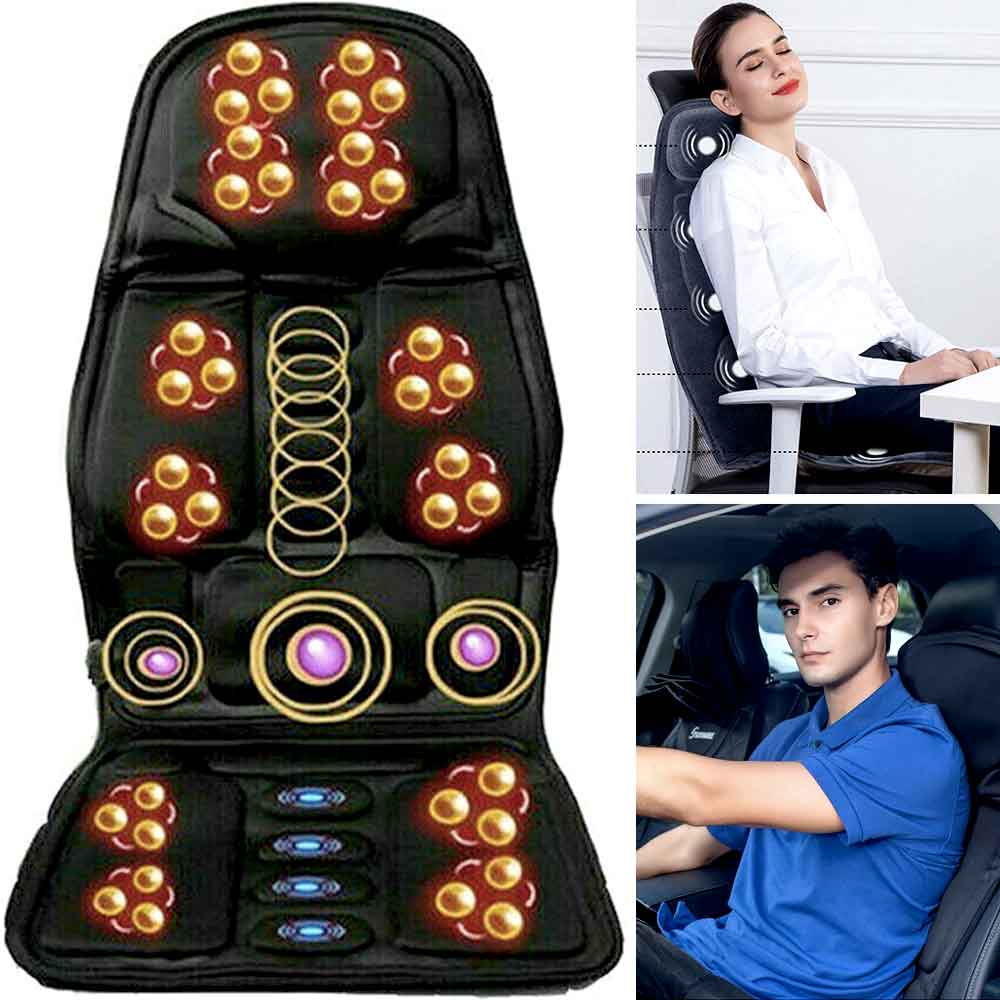 BowLift | Fashion massage chair pad with heated neck pillow for car and home
