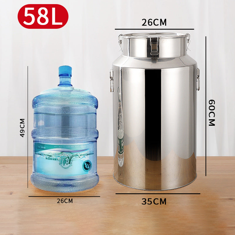 BowLift | Ultra-Thick 304 Stainless Steel Sealed Barrel Wine Barrel Milk Barrel Tea Can Peanut Cooking Oil Barrel