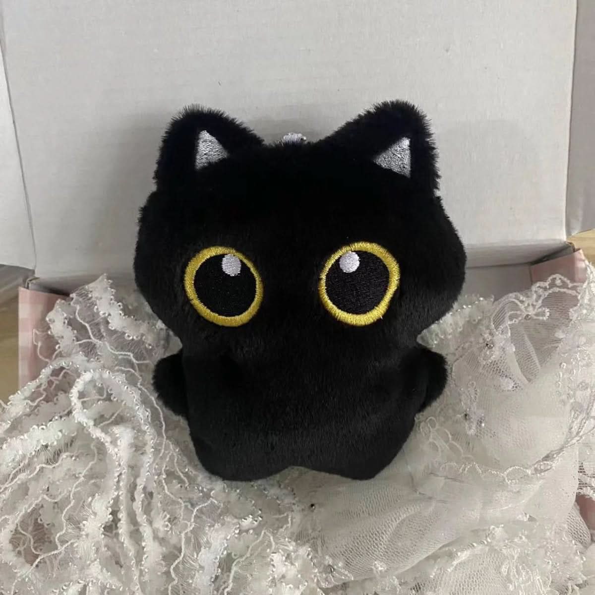 BowLift | Black Plush Kitten 10 cm for Children