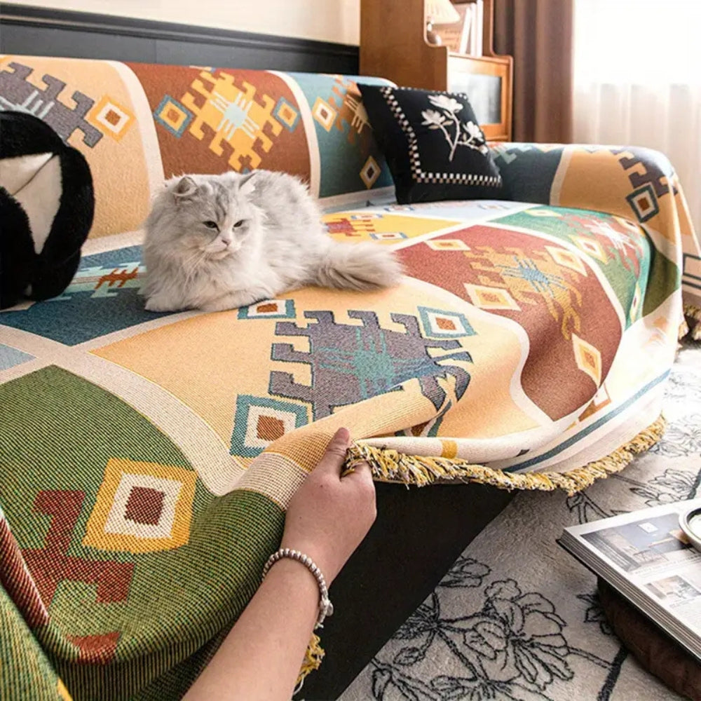 BowLift | Modern Geometric Tribal Sofa Cover