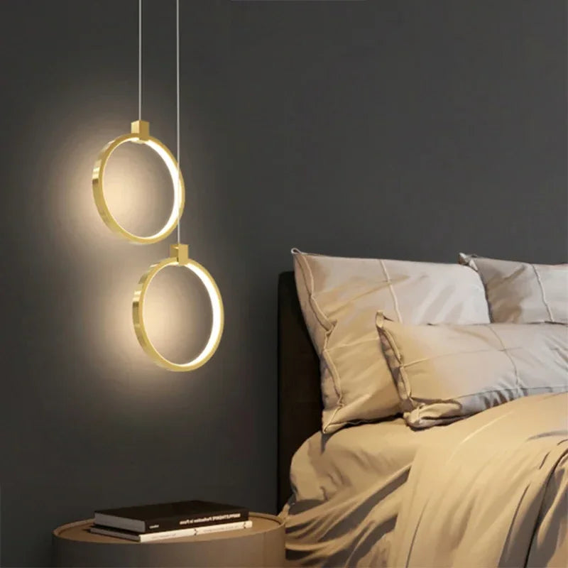 BowLift | Elegant Double Ring Pendant Light | DuoGlow