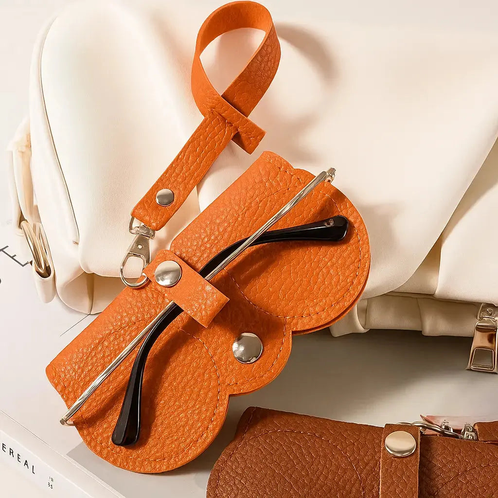 BowLift | Fashionable glasses case made of leather – Suitable for sunglasses, reading glasses & XL glasses