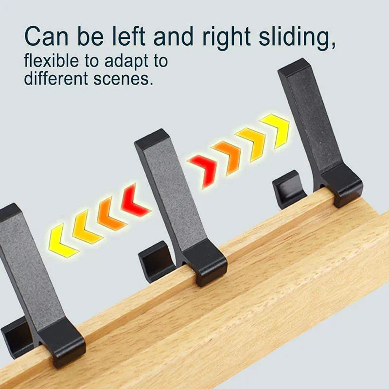 BowLift | Wall wardrobe with movable hooks – Scandinavian design made of wood metal