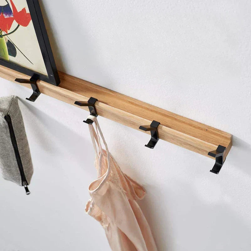 BowLift | Wall wardrobe with movable hooks – Scandinavian design made of wood metal