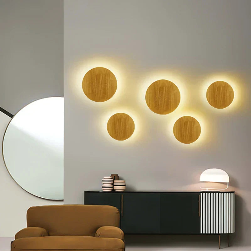 BowLift | LuxeRadiant – Scandinavian Wooden Wall Lamp