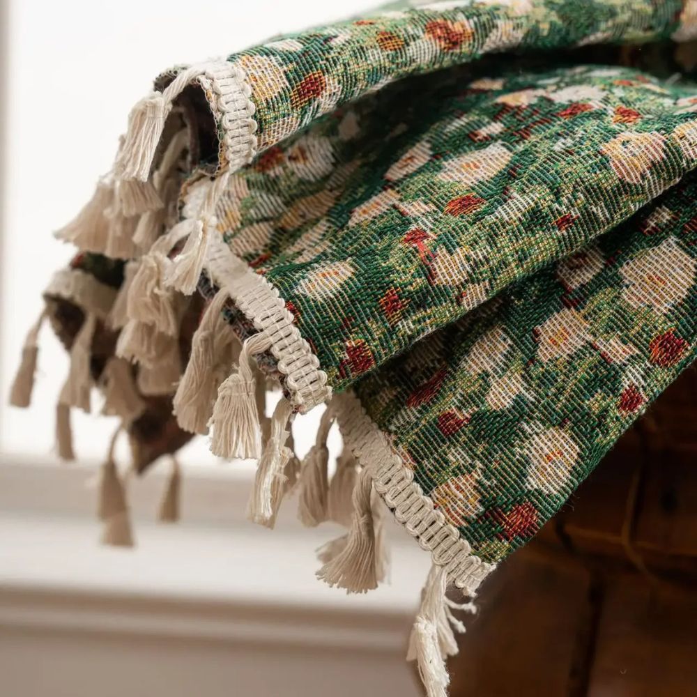 BowLift | Ditsy Floral Tassel Curtain Panel for Bedroom or Living Room