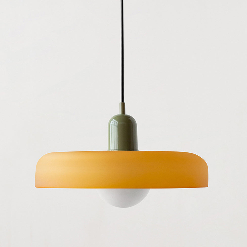 BowLift | Coloured Glass Pendant Light – Elegant Bauhaus-Style Hanging Lamp for Living Room & Dining Area