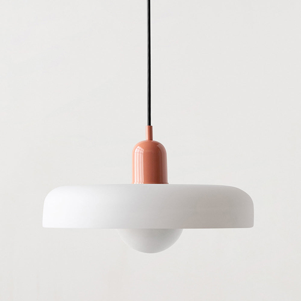 BowLift | Coloured Glass Pendant Light – Elegant Bauhaus-Style Hanging Lamp for Living Room & Dining Area