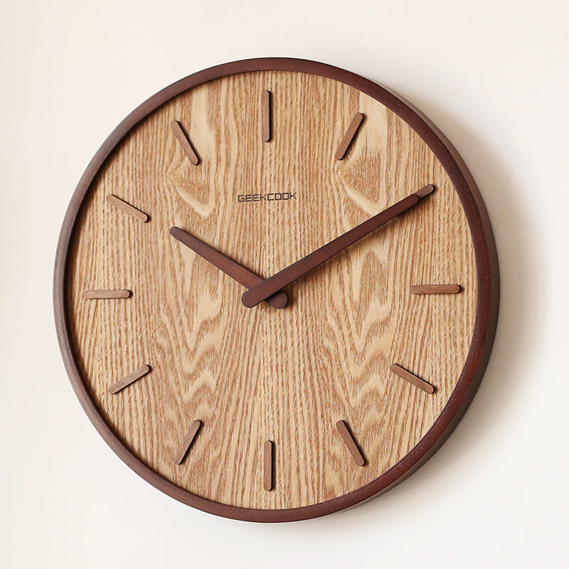 BowLift | Minimalistic Quiet Wooden Wall Clock 12 Inch
