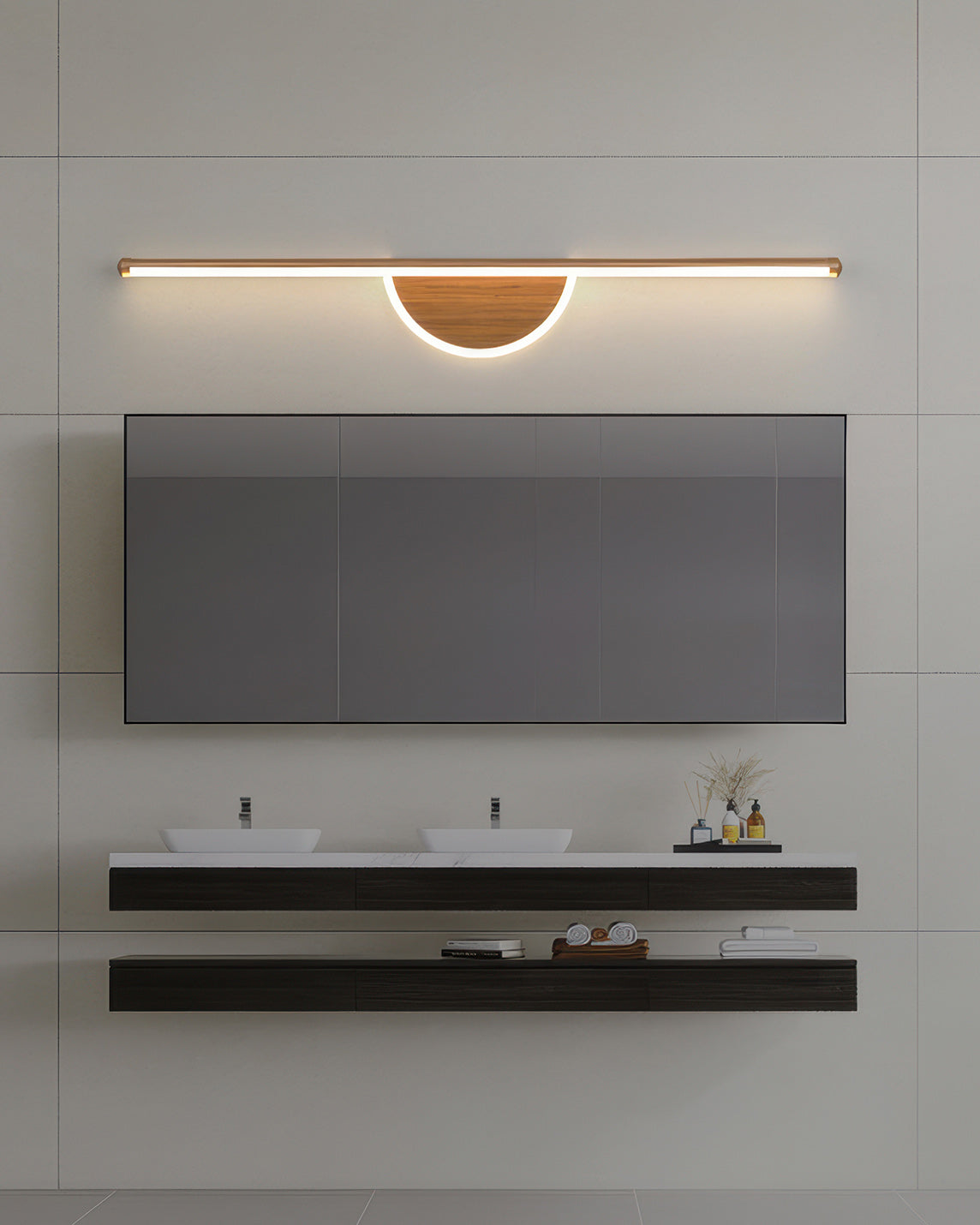 BowLift | Modern Wall Lamp made of Wooden Arch