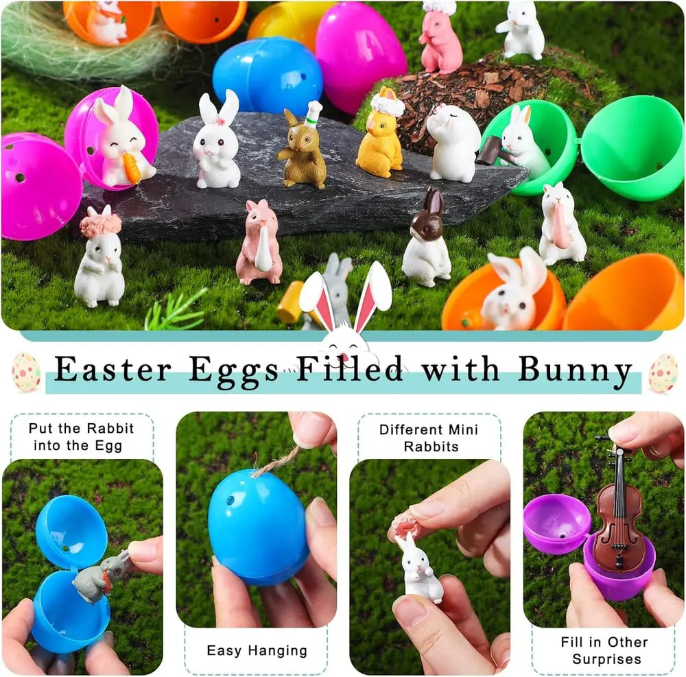 BowLift | Easter Bunny Stress Ball – Fun, Safe & Perfect for the Easter Egg Hunt (12 Bunnies in an Egg)