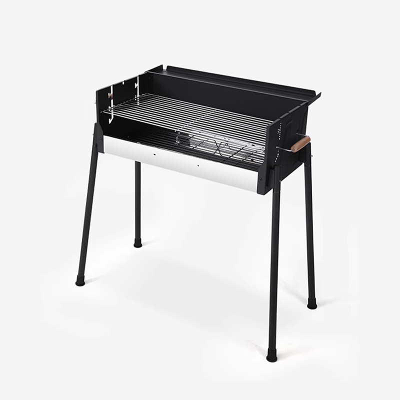 BowLift | Three-speed temperature-adjustable windproof grill German craft barbecue rack outdoor stainless steel folding carbon grill portable assembly courtyard barbecue rack