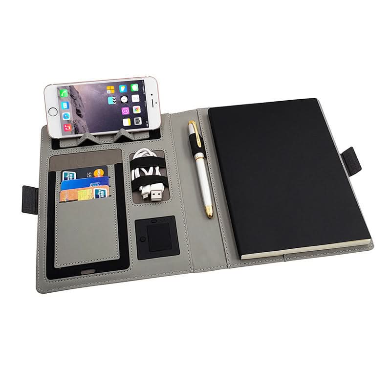 BowLift | A5 Leather Notebook with Wireless Charging Function