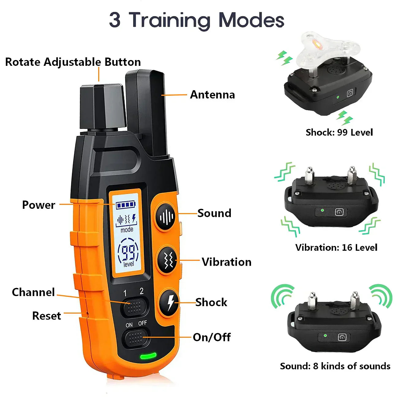 BowLift | Advanced Dog Training Collar with Remote Control – Waterproof, Rechargeable, Up to 1000m Range