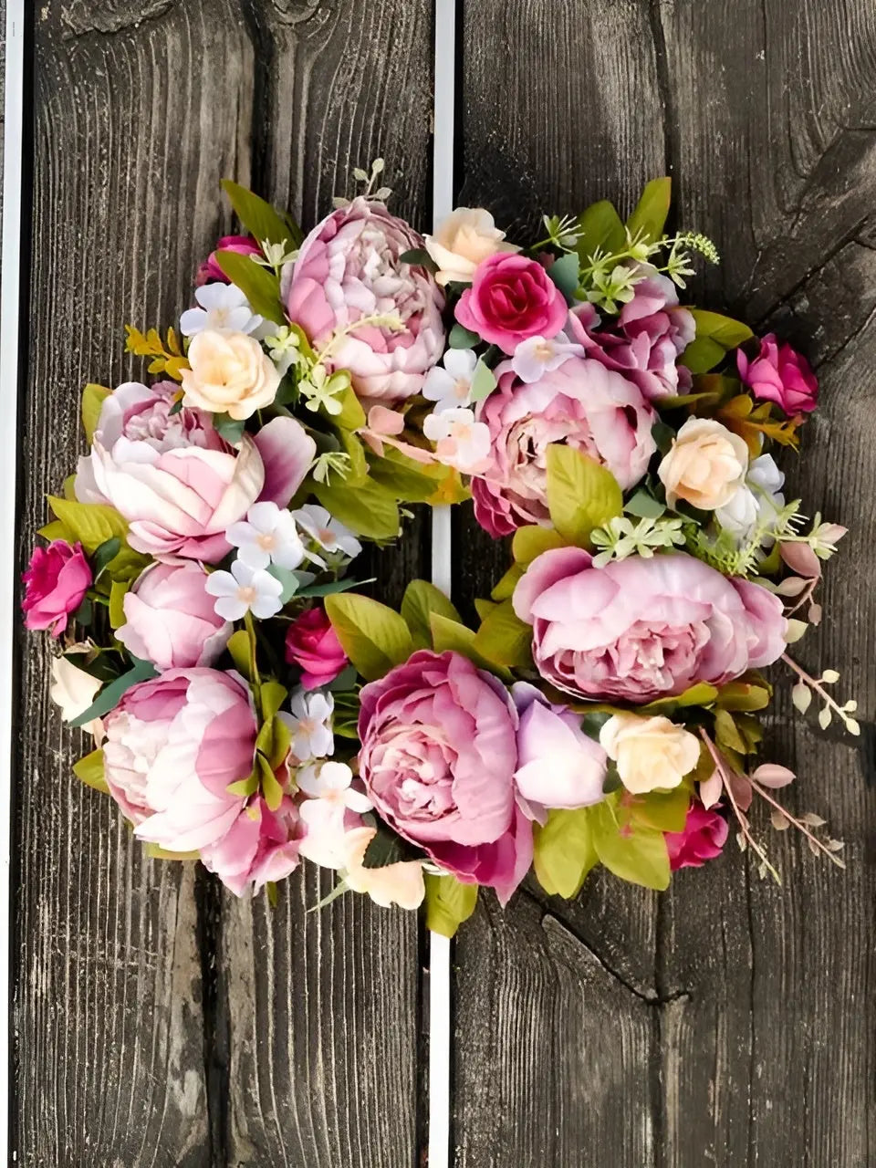 BowLift | Artificial Wreath - AutumnBloom - Outdoor & Peonies - Cozy Autumn Decoration