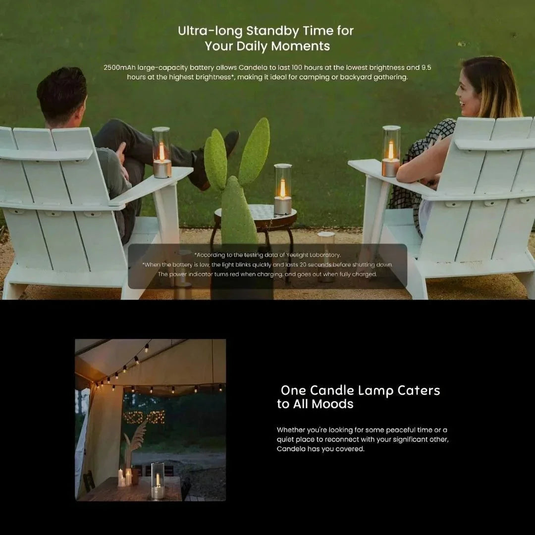 LumeGlow – Rechargeable Dimmable LED Candle Lamp