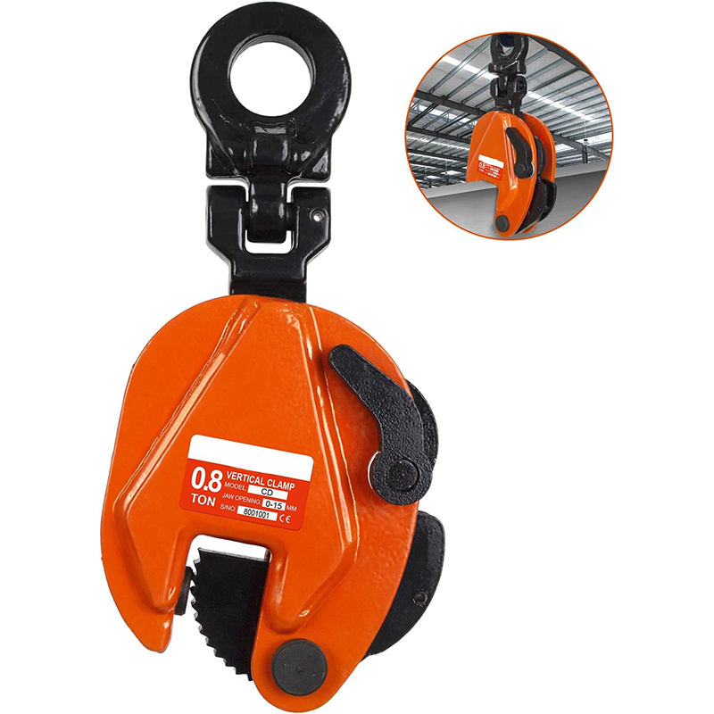 BowLift | Vertical Plate Clamp 1760 Lbs, 1 Ton Plate Lifting Clamp Jaw Opening Up To 0.8 Inch Heavy Duty Lifting Clamp For Lifting And Transporting (1760 Lbs 0.8 Tons)