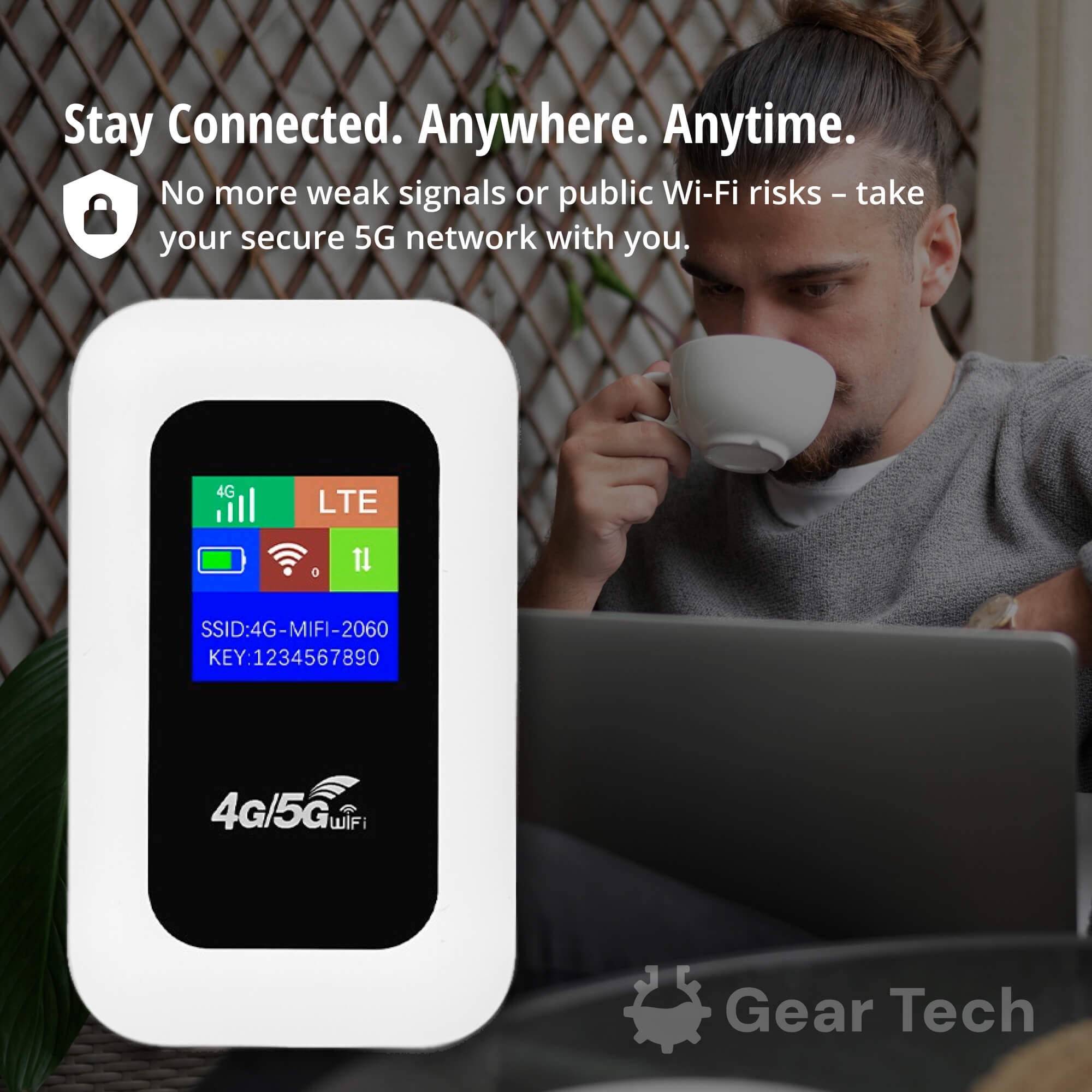 BowLift | Portable 5G Wi-Fi Router | Secure, High-Speed Connection for Travel & Home Use