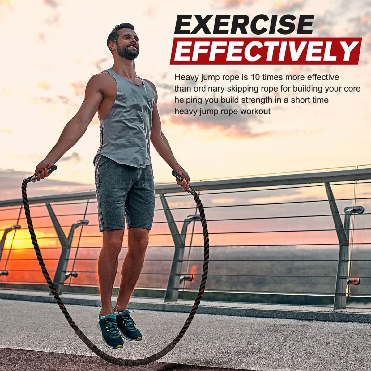 BowLift | Adjustable Jump Rope with Weights for Strength & Endurance Training