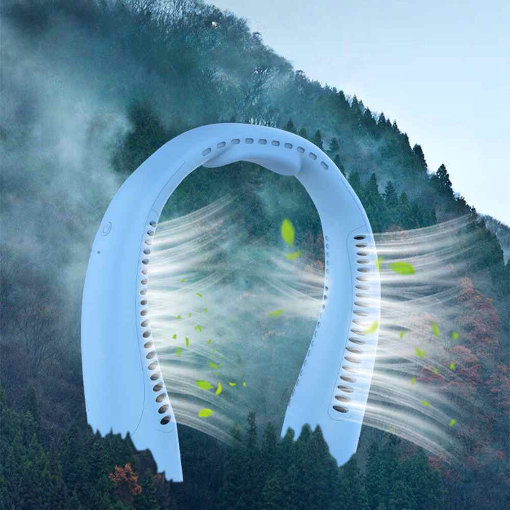 BowLift | Bladeless Portable Neck Fan with 3 Speed Silent Cooling 4000 mAh Rechargeable