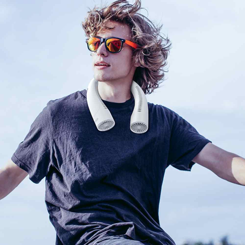 BowLift | Bladeless Portable Neck Fan with 3 Speed Silent Cooling 4000 mAh Rechargeable