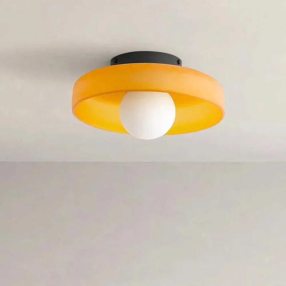 BowLift | PureGlow Minimalist Glass Ceiling Light – Scandinavian Flush Mount Fixture