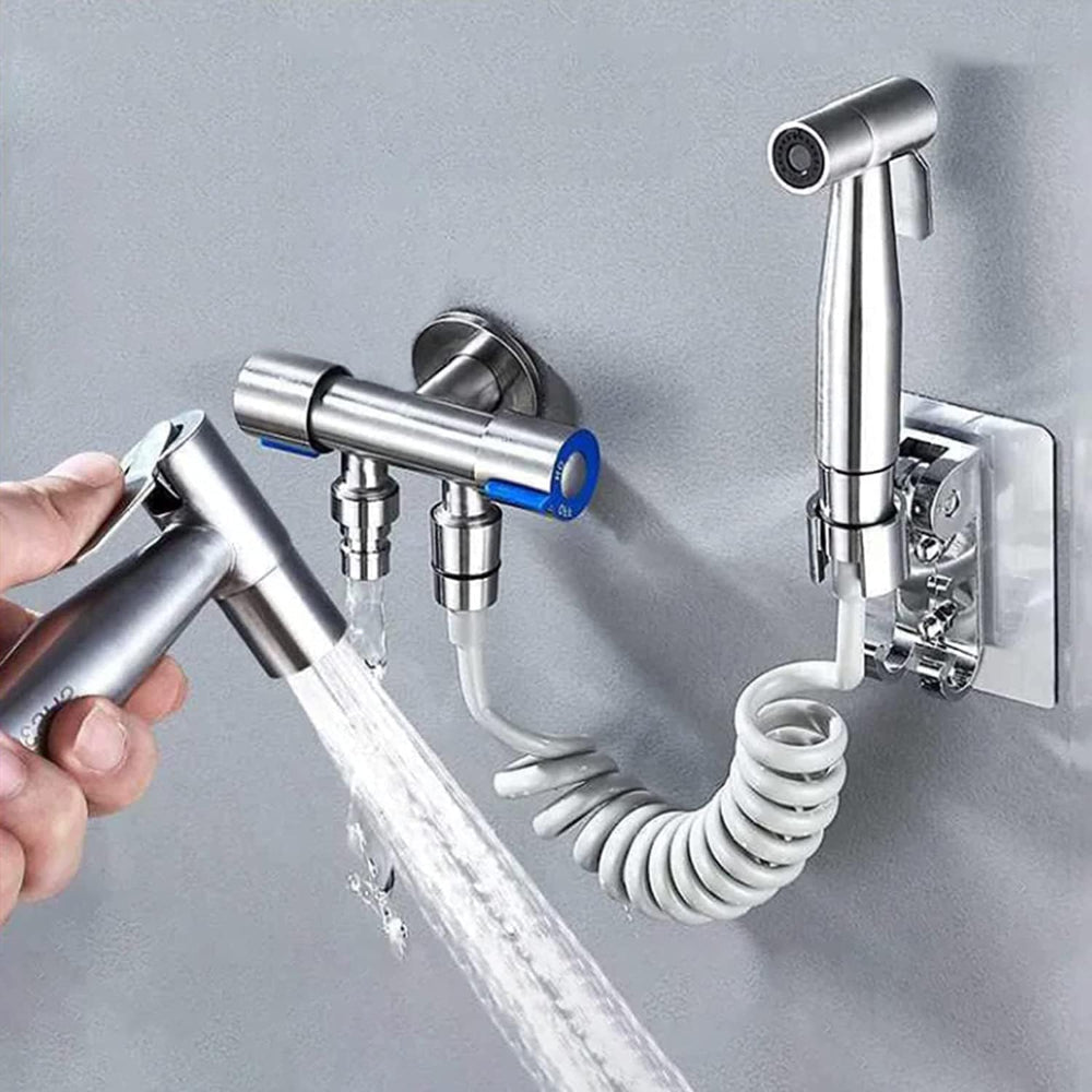 BowLift | PureMist Handheld Bidet Sprayer with Adjustable Water Flow – Stainless Steel Hygiene Kit