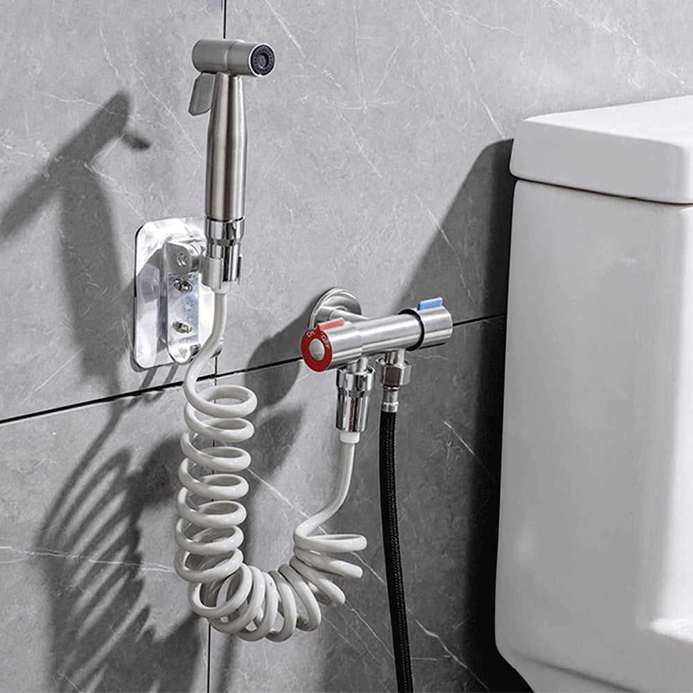 BowLift | PureMist Handheld Bidet Sprayer with Adjustable Water Flow – Stainless Steel Hygiene Kit